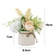 thumbnail image 2 of Ramo de hortensias de imitación en pequeño jarrón de cerámica, decoración para mesa de comedor, hogar, fiesta, oficina., 2 of 5