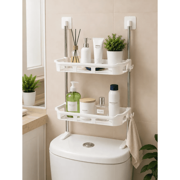 Organizador para WC de 2 Niveles – Estante Ahorrador de Espacio para Baño