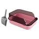 thumbnail image 3 of Caja de arena para gatos con parte superior abierta Inodoro para gatos Caja de arena duradera para gatos Lado alto a prueba de salpicaduras Bandeja de , Rosado, 3 of 5