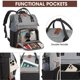 thumbnail image 3 of Mochila Focdod para portátil con cargador USB impermeable de 17 pulgadas para mujer, 3 of 5