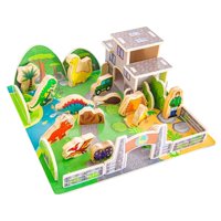 Bothyi - Animales 3D Rompecabezas Papel Preescolar Aprendizaje Para Boya Y Niñas Dinosaurio