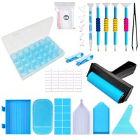 Bothyi - 85 Piezas De Herramientas De Pintura De Diamantes 5D Con Bolsa Sellada, Etiqueta Adhesiva, Rodillo