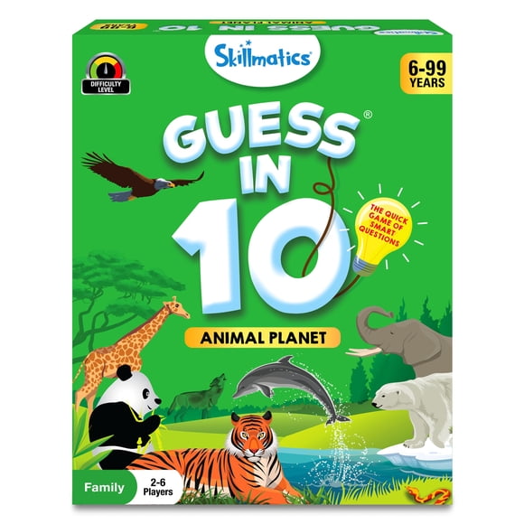 Juego de cartas Skillmatics Guess in 10 Animal Planet Kids 6+