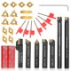 thumbnail image 1 of Kit de herramientas de torneado Joogto, indexable, 21 piezas con insertos de soporte, 1 of 9
