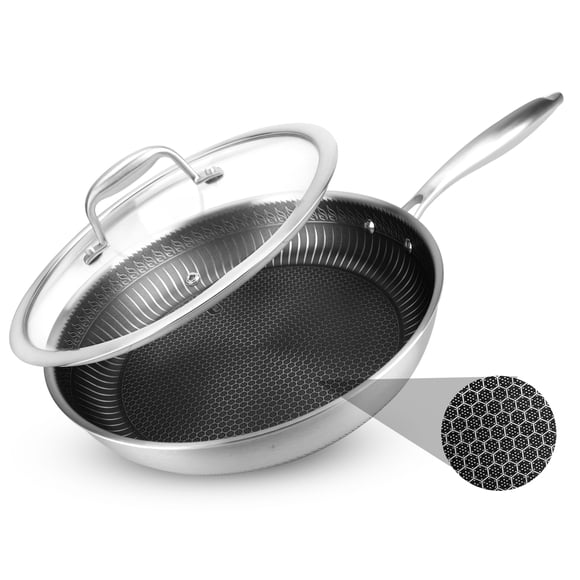 Sartén NutriChef 30 cm Antiadherente con Textura de Panal