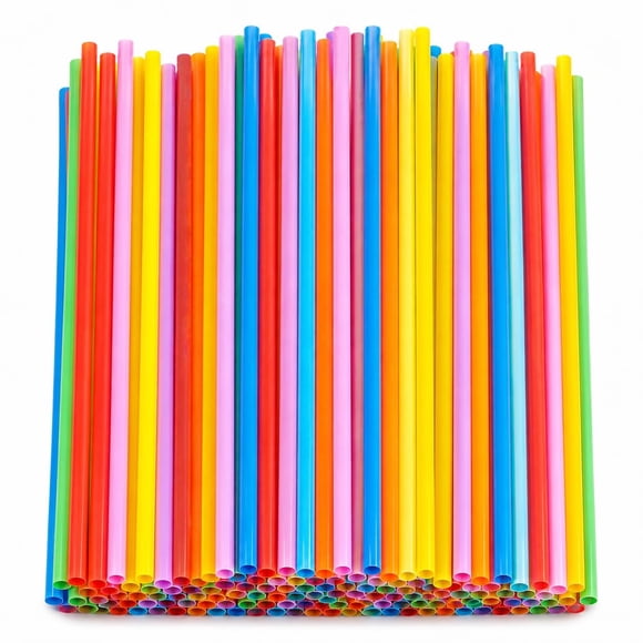 Pack de 100 Pajillas Descartables Coloridas Kyllog 26 cm