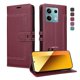 thumbnail image 1 of Premium Wallet Case for Xiaomi Redmi Note 13 Pro 5G with Card Slots & Kickstand, Flip Cover Red, 1 of 6