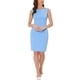 thumbnail image 2 of INSPIRE CHIC Vestido de Tubo sin Mangas para Mujer Cuello de Barco Vestido para el Trabajo Azul Claro L, 2 of 6
