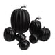 thumbnail image 3 of 7 Piezas De Calabazas Falsas, Modelo De Bricolaje, Verduras Artificiales Para Tienda De Halloween, Otoño, Negro, 3 of 5