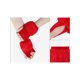 thumbnail image 3 of INSPIRE CHIC Guantes de punto elásticos de piel sintética para mujer, cálidos y suaves, con medio dedo, agujero para el pulgar, mangas de muñeca peludas a prueba de viento, vestido de felpa rojo, 3 of 6