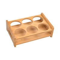 Bothyi - Soporte De Madera Para Vaso De Chupito, Soporte De Almacenamiento Para Vasos De Bebida Para Fiesta En Casa, 6 Agujeros