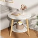 thumbnail image 2 of Mesa Centro Redonda 2 Niveles 60cm Auxiliar Blanco, 2 of 2