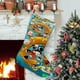 thumbnail image 1 of Patoaventuras Tema: Calcetines de Navidad, fino lino blanco para colgar en escaleras y chimenea, decoración navideña para el hogar, regalo de Navidad.54cm×38cm, 1 of 5