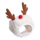 thumbnail image 1 of Lindo Sombrero De Perro De Navidad Cálido Invierno Suave Tocado Para Perros Fiesta Festival Blanco S, 1 of 5