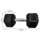 thumbnail image 3 of Mancuerna Hexagonal 20 Kg Negro, 3 of 6