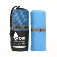 Go Out Toallas Microfibra - Toalla De Microfibra 100% Material Reciclado, Tamaño L Azul
