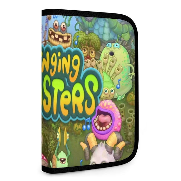 My Singing Monsters Bolsa de Almacenamiento Plegable Portátil con Compartimentos, Organizador de Herramientas Multi-Bolsillo, Uso Dual Viaje y Hogar 26.5*17.8cm