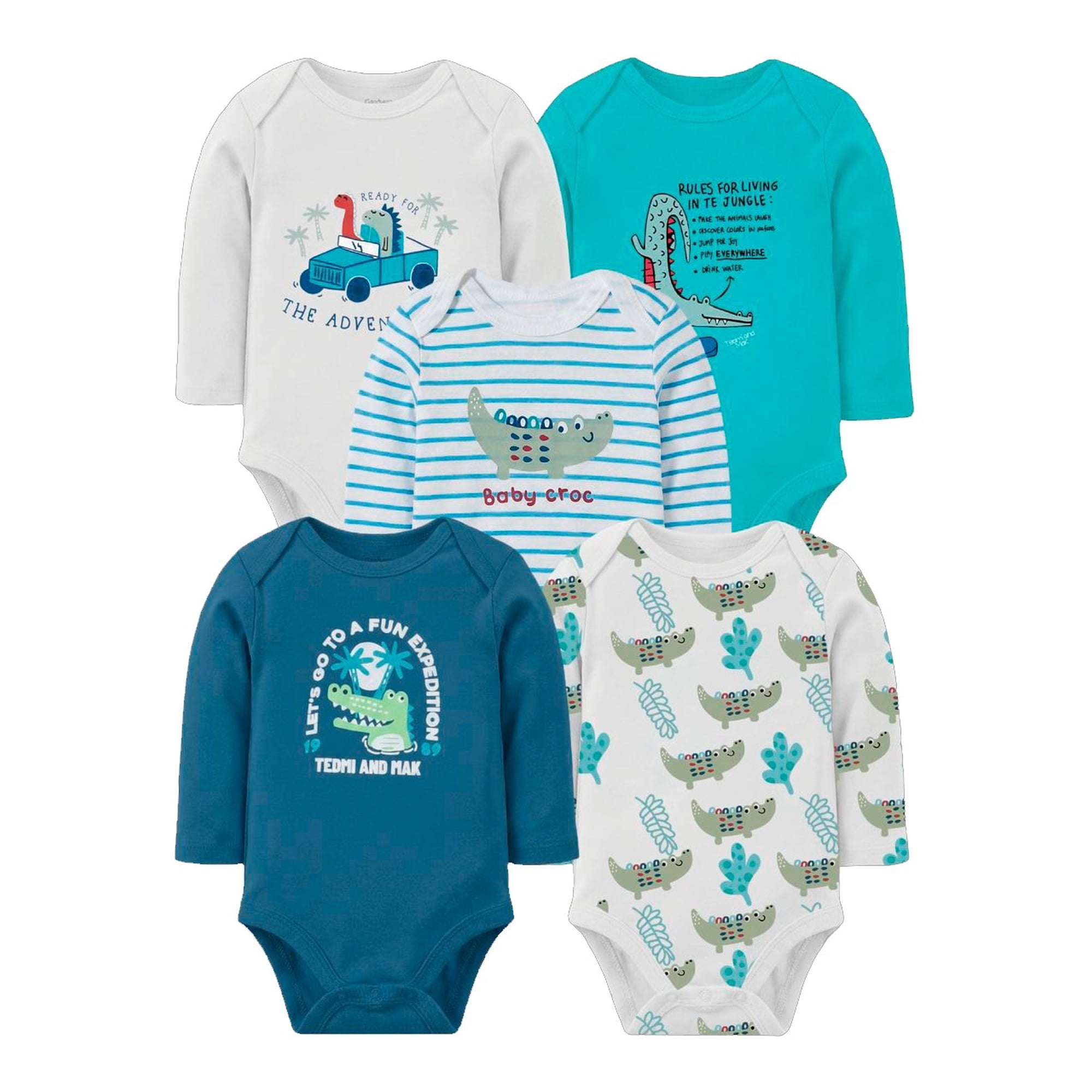 Tedmimak - Bodys Algodon Pack 5 Unidades 3 A 6 Meses