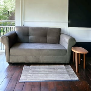 Muebles Barcelona - Sofa 2 Cuerpos Barcelona Felpa Gris