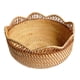 thumbnail image 1 of Bandeja de mimbre, cuenco de almacenamiento de ratán, cesta decorativa, cesta tejida para servir, cuenco, cesta de frutas, verduras, decoración de mes L, 1 of 5