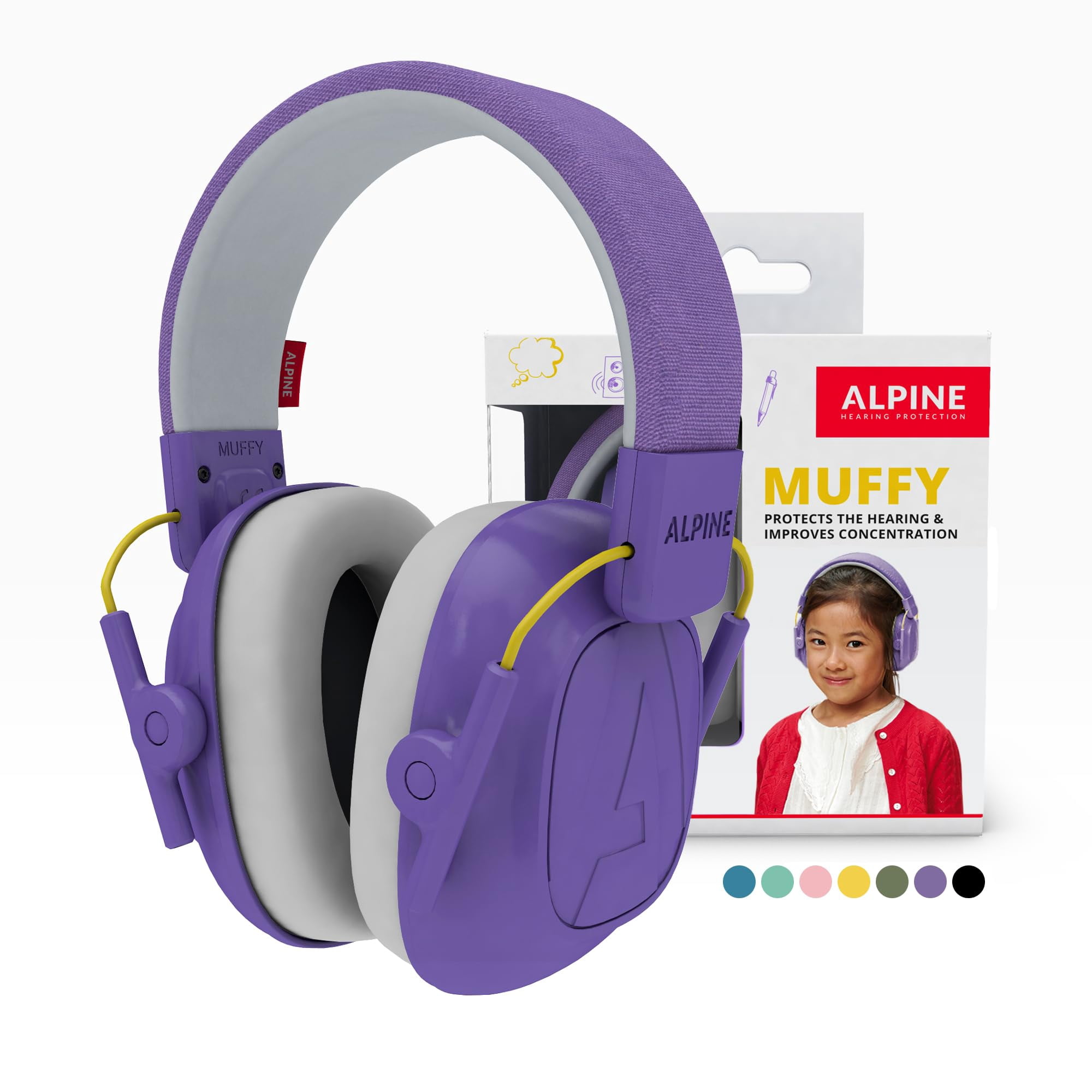 Alpine - Auriculares Con Cancelación De Ruido Muffy Kids Purple