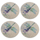 thumbnail image 1 of Posavasos de cerámica absorbente, diseño de libélula, posavasos de piedra, 1 of 5