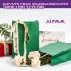 thumbnail image 4 of Paquete de 32 bolsas de regalo PACKINNO 15x8x21 cm - Verde Navideño, 4 of 8