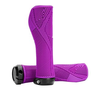 Magideal - 2 Piezas Puños Para Manillar De Bicicleta Empuñaduras Antideslizantes Diseño Ergonómico Bloqueo Cómodo Absorción De Impactos Material Tpu Adecuado Par Púrpura