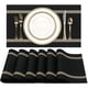 thumbnail image 1 of XmhyTop Juego de 6 Manteletes Individuales para Mesa, Hechos de PVC Resistente, Antideslizantes y Termorresistentes, Ideal para Hogares, Restaurantes y Cocinas, Estilo S, 45*30cm, Negro, 1 of 5