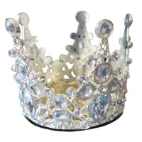 Ioensy - Accesorio De Corona Para Casco, Ajuste Bonito Para Bicicleta, Motocross, Diamantes De Imitación Blancos