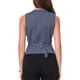 thumbnail image 3 of INSPIRE CHIC Chaleco de Mujer a Rayas sin Mangas con Cuello en V y Botones con Cinturón Trasero para Trabajo y Casual XS Azul Denim, 3 of 6