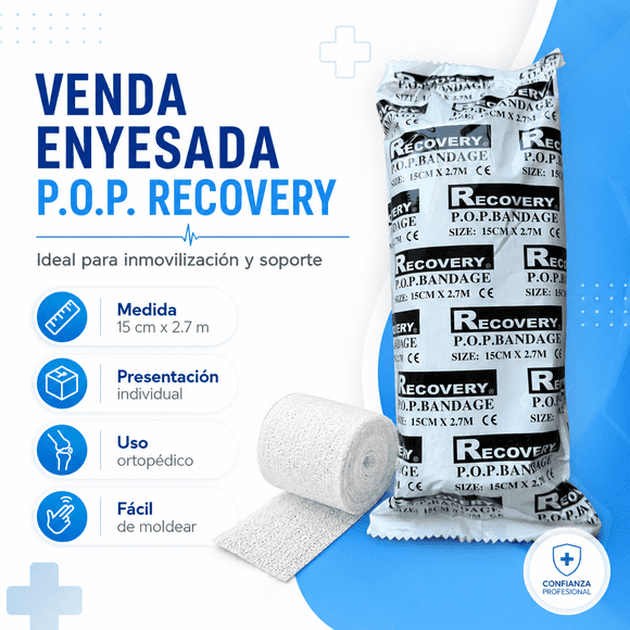 Venda De Yeso Recovery 15 Cm X 2,7mt - Yesoterapia, Lesiones