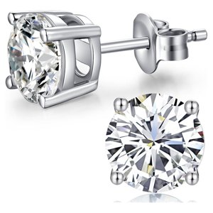 Aros Paris Jewelry 18K White Gold 4Ct Round White Sapphire