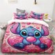 thumbnail image 1 of Duvet Cover Cute Stitch Children's Adult Bedding Set One Duvet Cover Two Pillowcases Single Double Bed Size No Padding Inside, 1 of 5