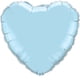 thumbnail image 1 of Lámina de aluminio con forma de corazón azul claro de Balloon Qualatex Pearl, 18 cm, 1 paquete, 1 of 4