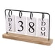 thumbnail image 5 of Calendario De Escritorio De Metal Calendario De Pie Con Base De Madera Para Decoración Del Hogar Regalo De Oficina Negro, 5 of 5