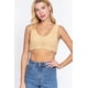thumbnail image 1 of Top De Suéter Corto Texturizado Sin Mangas Cuello V Cc Clothing Amarillo Mantequilla L, 1 of 5