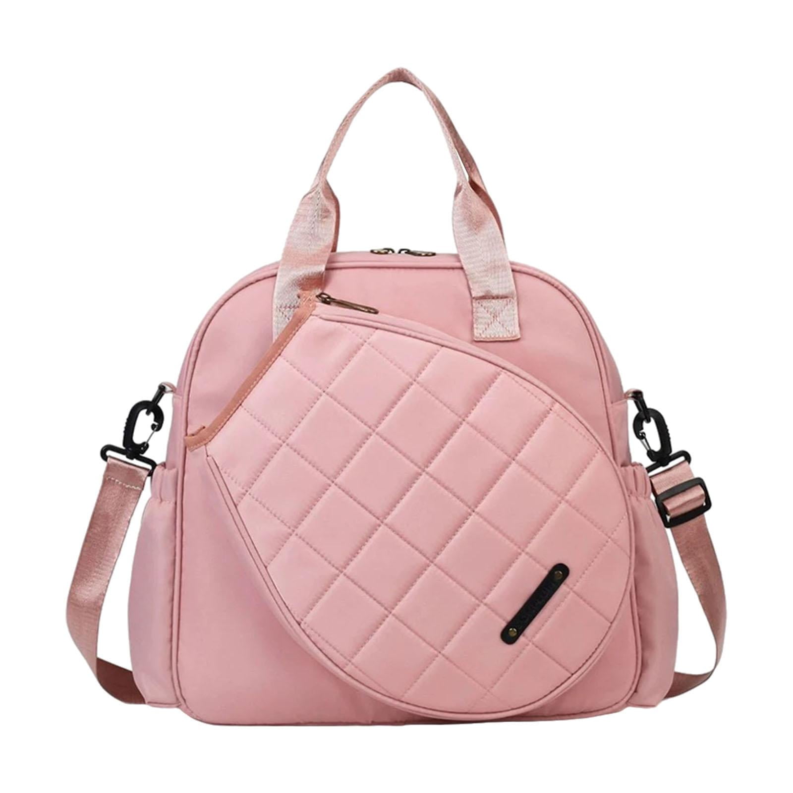 Magideal - Bolsa De Tenis, Bolsa De Bádminton, Bolso De Hombro, Bolsa De Deporte, Bolsa De Almacenamiento Hecha De Tela Resistente A La Abrasión Con Un Gran Comp Rosa