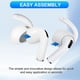 thumbnail image 5 of Auriculares de silicona YSIUENG para AirPods 4, 5 pares, blancos, 5 of 7