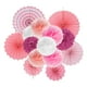 thumbnail image 1 of Juego de Abanicos de Papel Uxcell Decoración Flores Rosa 14 Piezas, 1 of 3