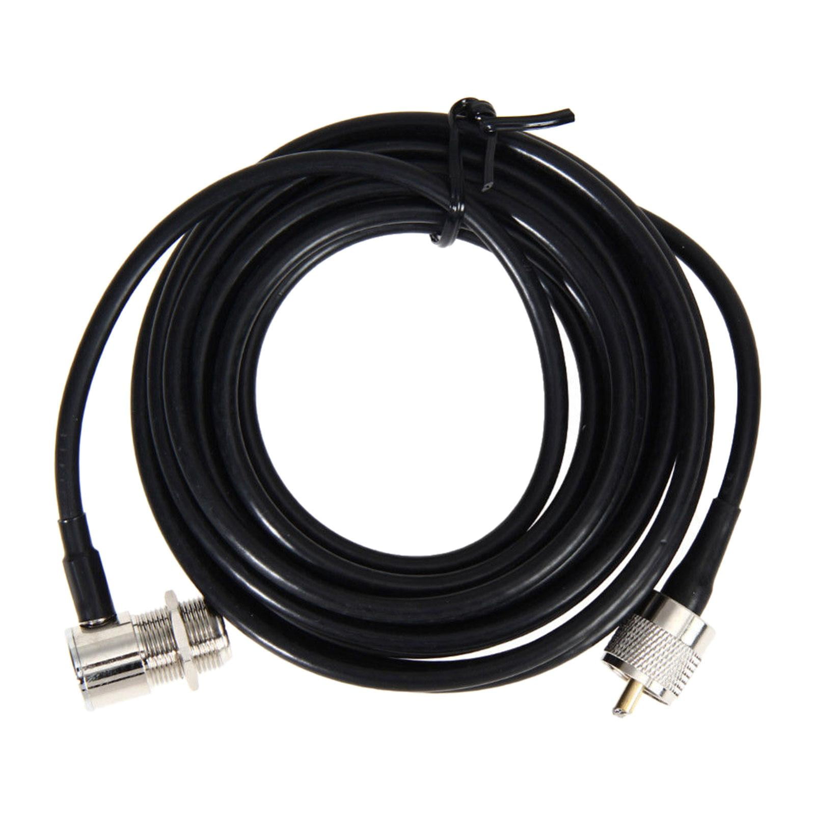 Magideal - Cable De Extensión De Antena Rg58 De 5m Para Radio De Coche, Conector De Cable Coaxial De Baja Pérdida, Cable Bidireccional Para Ft-1802 Ft-1807,