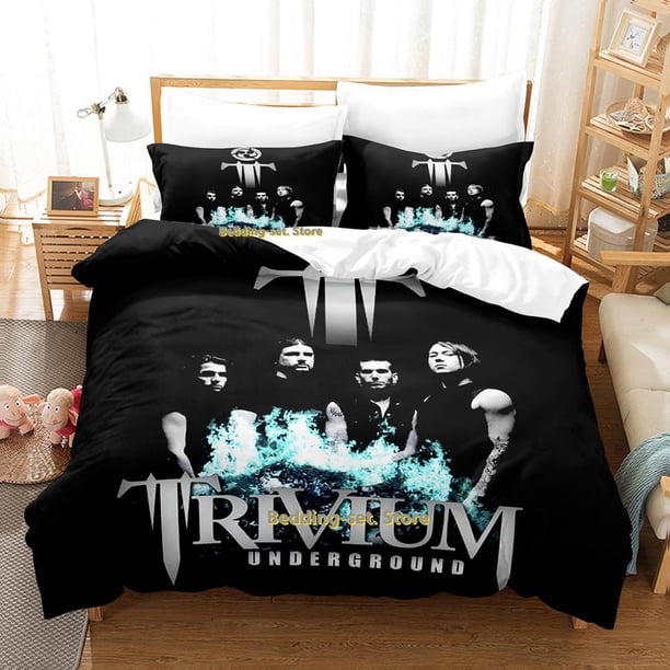 Trivium Rock Bedding Set Single Twin Full Queen King Size Bed Set Adult Kid Bedroom Duvetcover Sets 3D Print Anime Bed Sheet Set Bed Sheets
