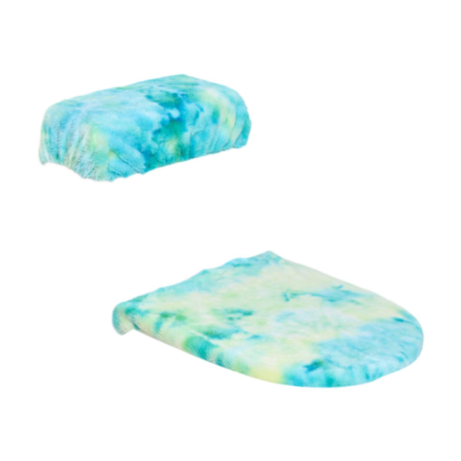 Magideal - Almohadilla Para Asiento De Inodoro, Alfombrilla Flexible, Fácil De Instalar, Cómoda, A Prueba De Polvo, Para Viajes, Dormitorios, Restaurantes Y Baño Verde Azulado