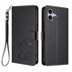 thumbnail image 1 of Funda Billetera con Relieve de Gato para iPhone 16 Plus, Negro, 1 of 6