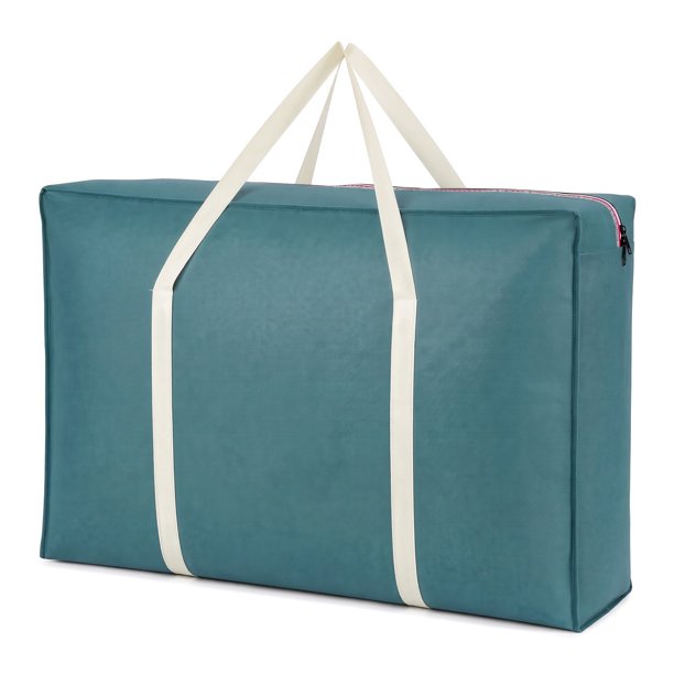 REGALWOVEN 1 Paquete de Bolsas de Almacenamiento de Ropa, Bolsas de Almacenamiento Plegables, Bolsas de Mudanza para Organizar Dormitorio Verde Militar 30.5*21.5*10in