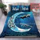 thumbnail image 1 of I Love You To The Moon And Back Turtle Custom Name Quilt Duvet Cover Set Kids3-Piece Bedding Set, 1 of 5