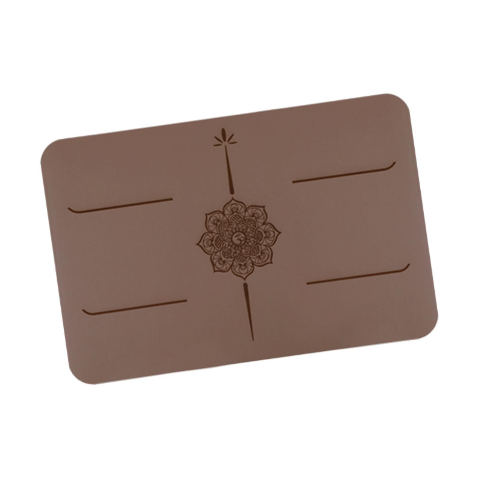 Magideal - Esterilla De Pequeña, Almohadilla Para Rodillas, Cojín Para Gimnasio, Portátil, Para Meditación En Casa, Esterilla Antideslizante Para Planchas, Café