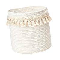 Bothyi - Cesta Tejida Blanca Para Ropa Sucia, Juguetes, Dormitorio, Pequeña