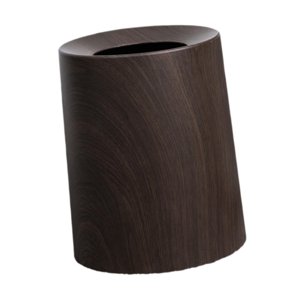 Magideal - Bote De Basura De Grano De Madera, Contenedor De Basura, Cesta De Papel Higiénico Moderna, Bote De Basura Para Oficina, Hotel, Baño, Interior Y Exteri Nogal