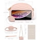 thumbnail image 4 of Riñoneras 3 en 1 de moda para mujer, elegantes bolsos de hombro con correa de cadena, pequeñas riñoneras para mujer, versátiles bolsos de mano para adolescentes, color rosa, 4 of 6
